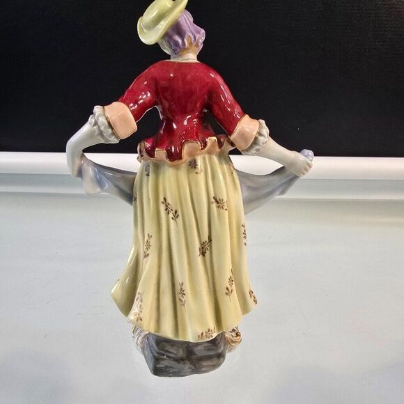 Rare Vintage Capodimonte Italian Porcelain Dancing Lady Figurine Statuette 7" - Picture 5 of 10